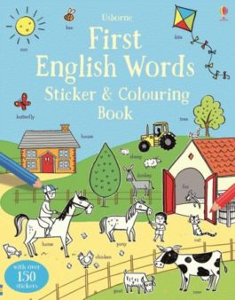 First English Words Sticker and Colouring Book