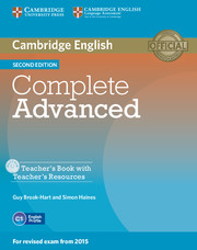 Complete Advanced 2nd Edition Teacher's Book + Teacher's Resources CD-ROM