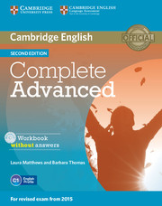 Complete Advanced 2nd Edition Workbook without key + Audio CD