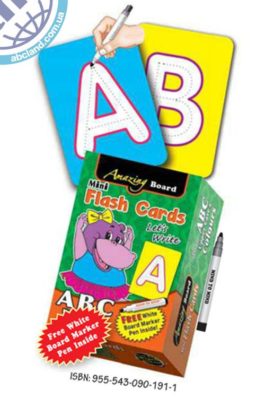 Набір наглядних карток Amazing Board Mini Flash Cards ABC Upper Case & Colours (white board marker pen inside)
