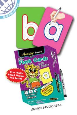 Набір наглядних карток Amazing Board Mini Flash Cards abc lower Case & shapes (white board marker pen inside)