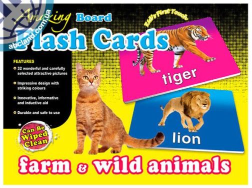 Набір наглядник карток Amazing Board Medium Flash Cards Farm and Wild Animals
